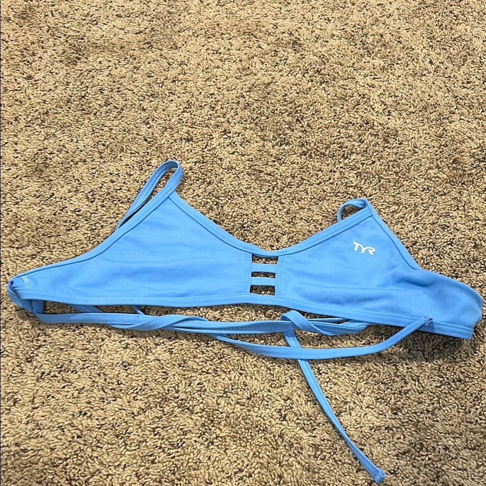 TYR Light Blue Strappy Swim Top